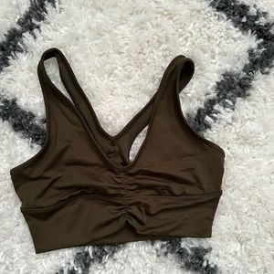 Alo Wild Thing Bra - Dark Olive